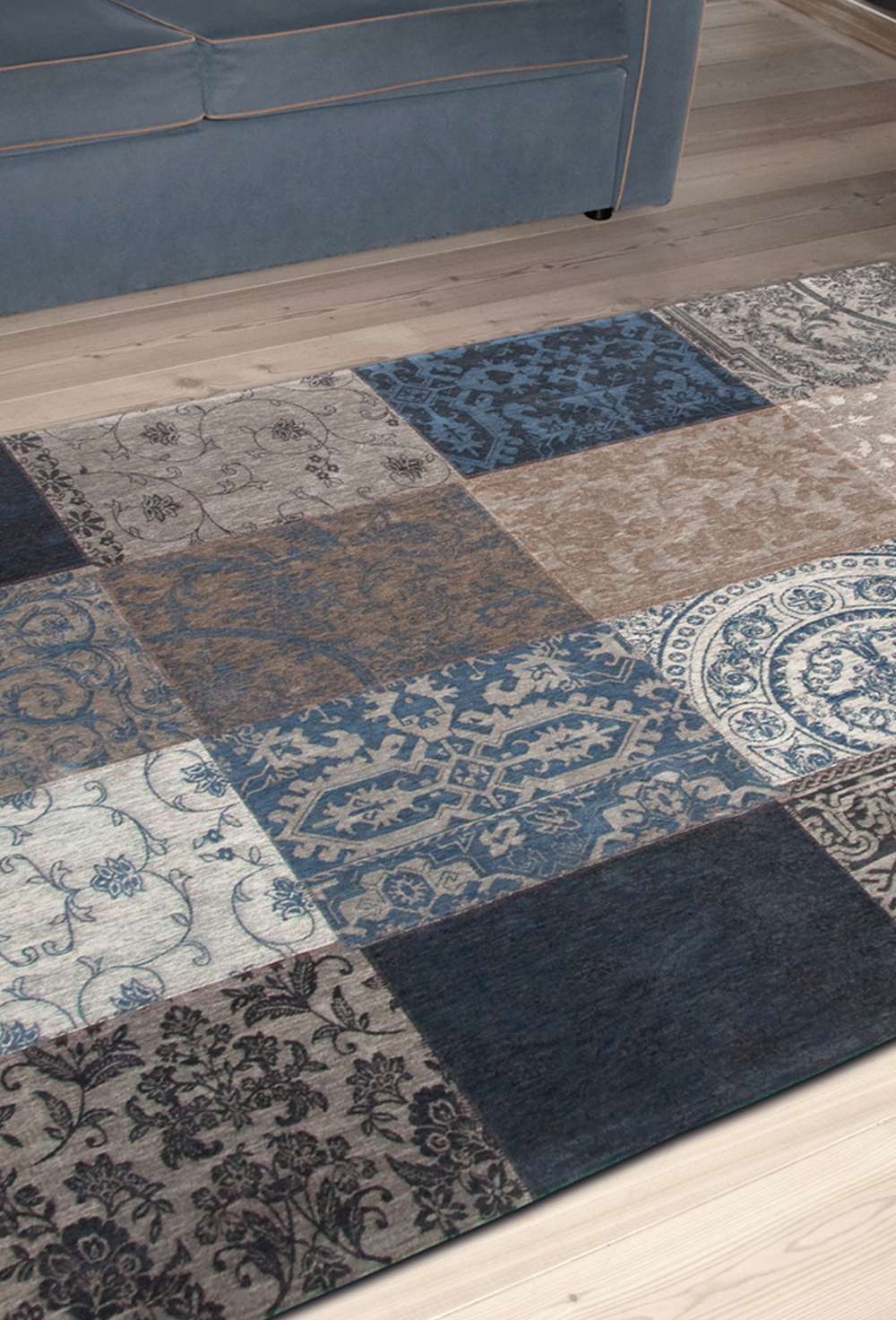 Vintage 8108 Blue denim gulvteppe