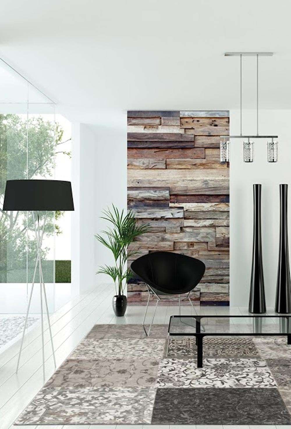 Vintage 8101 Black & white gulvteppe