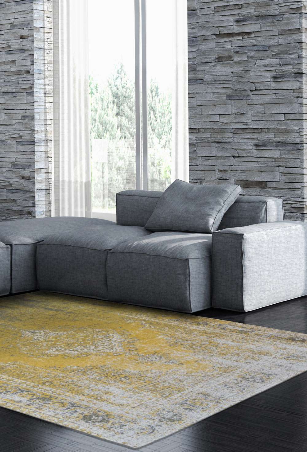 Fading World 8638 Yuzu Cream gulvteppe