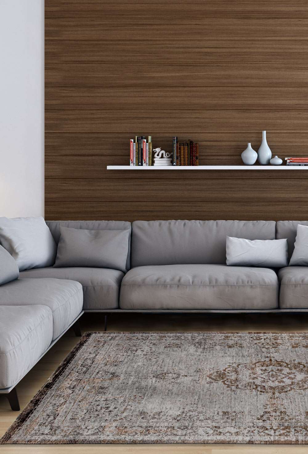 Fading World 8257 Grey Ebony gulvteppe