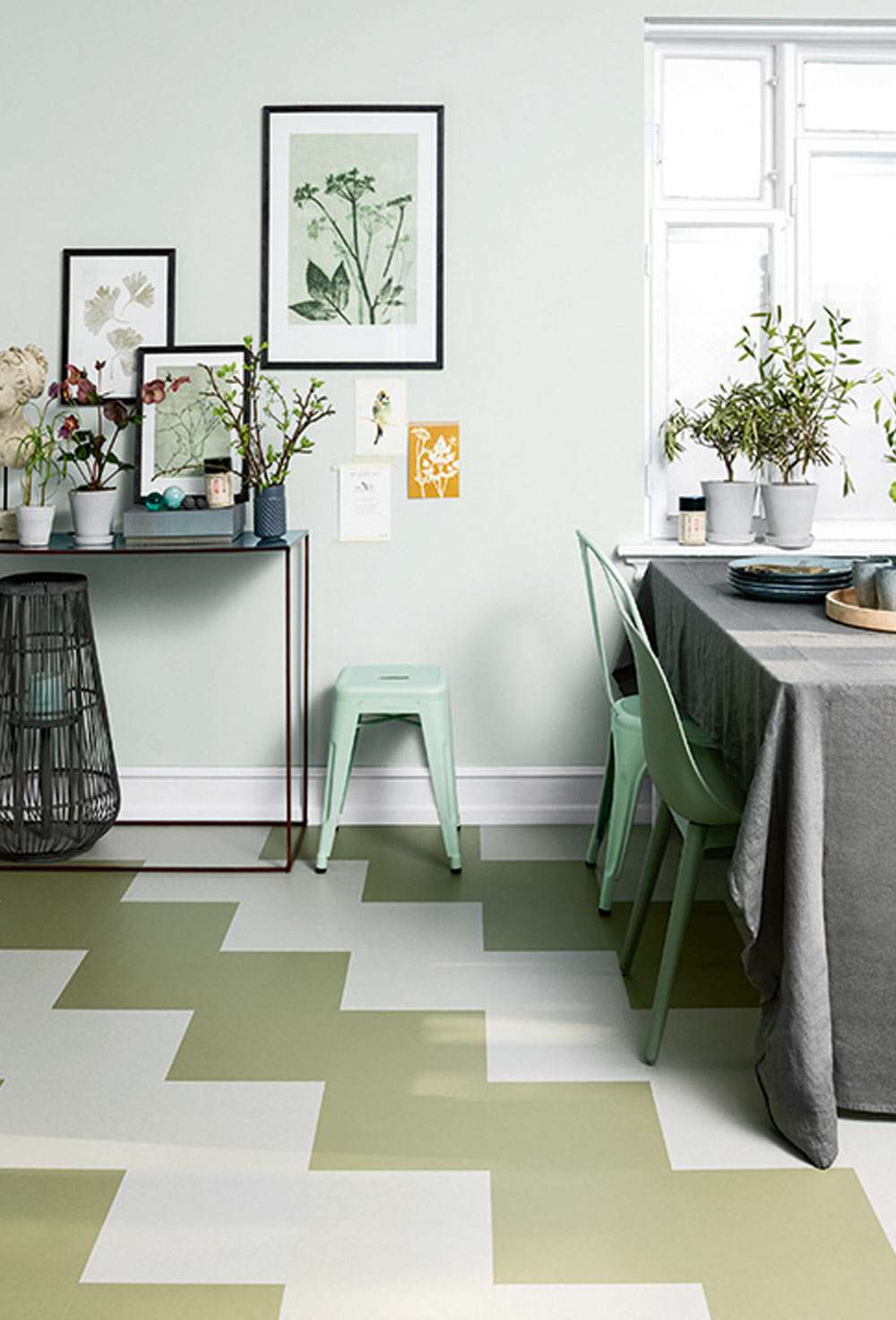 Marmoleum Click Rosemary Green linoleumsgulv