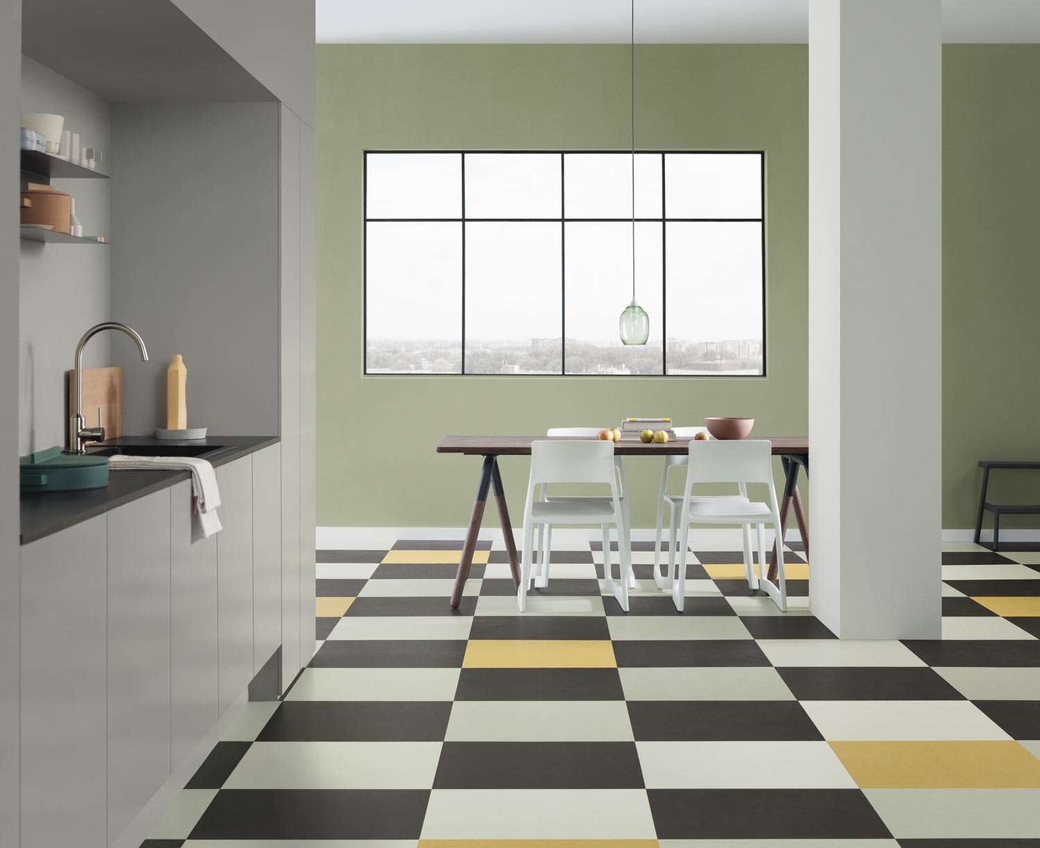 Marmoleum Click Lemon Zest linoleumsgulv