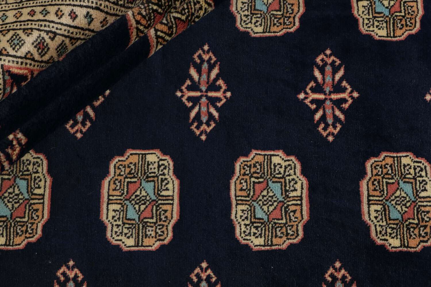 Bokhara Blue 1055 3PLY håndknyttet teppe