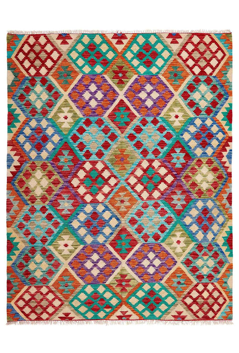 Afghan kelim 719 håndvevd teppe