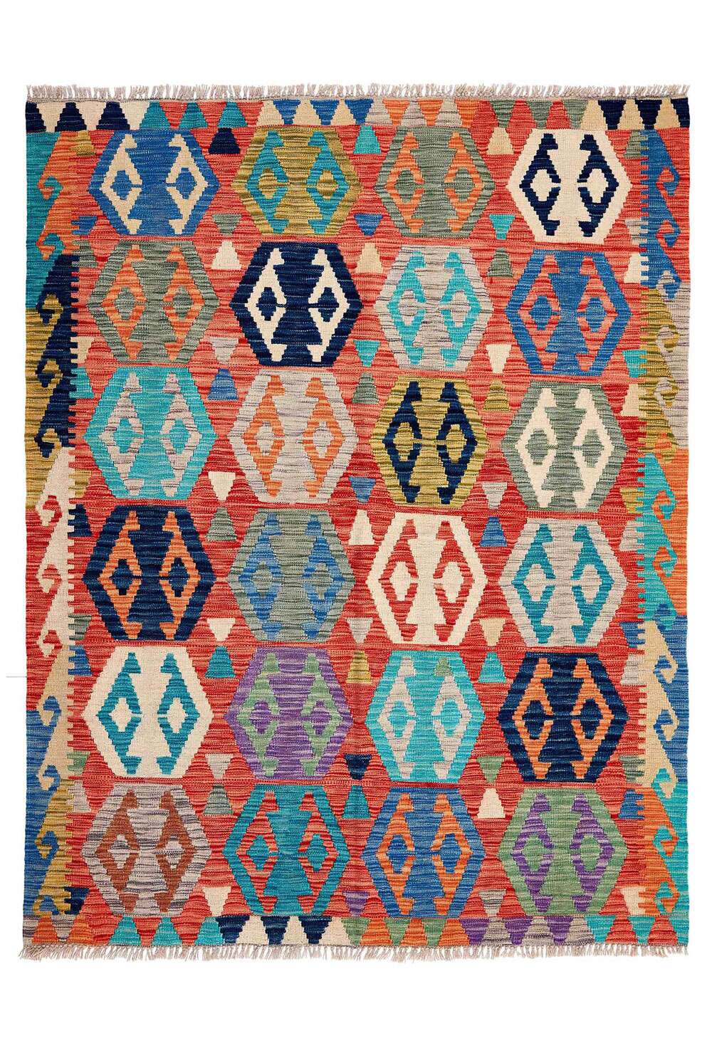 Afghan kelim 724 håndvevd teppe