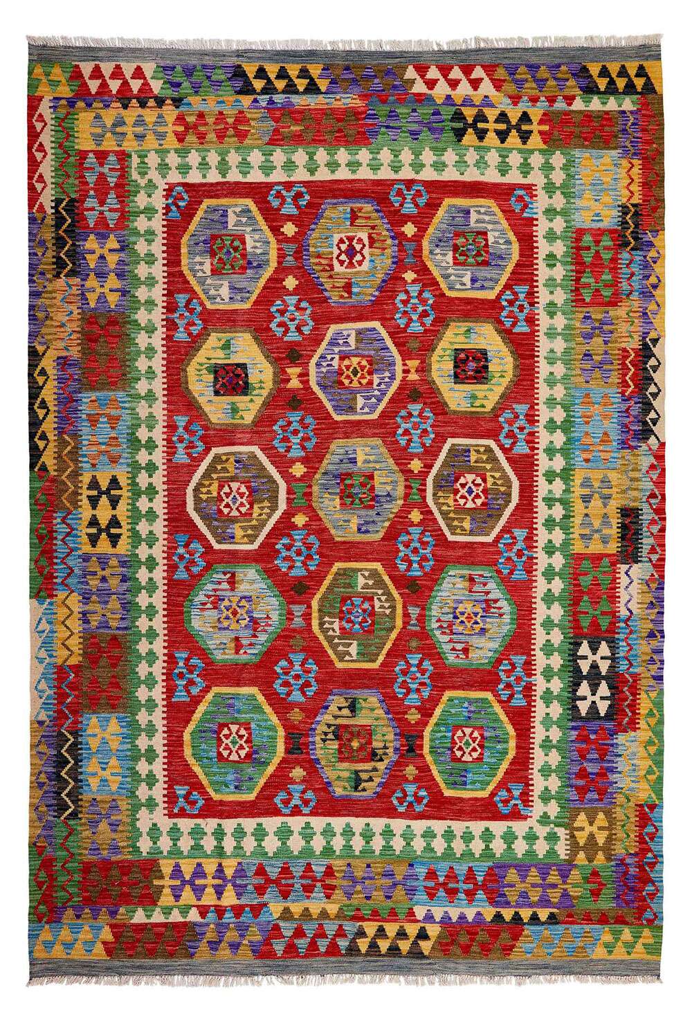 Afghan kelim 996 håndvevd teppe