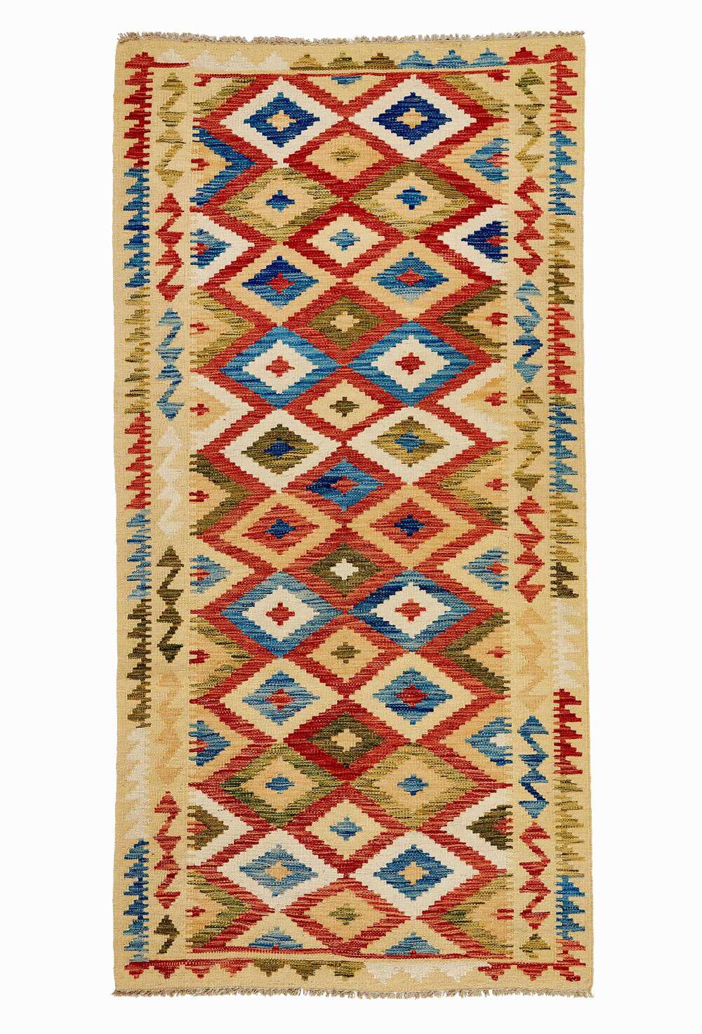 Afghan Kelim 310581 håndvevd teppe