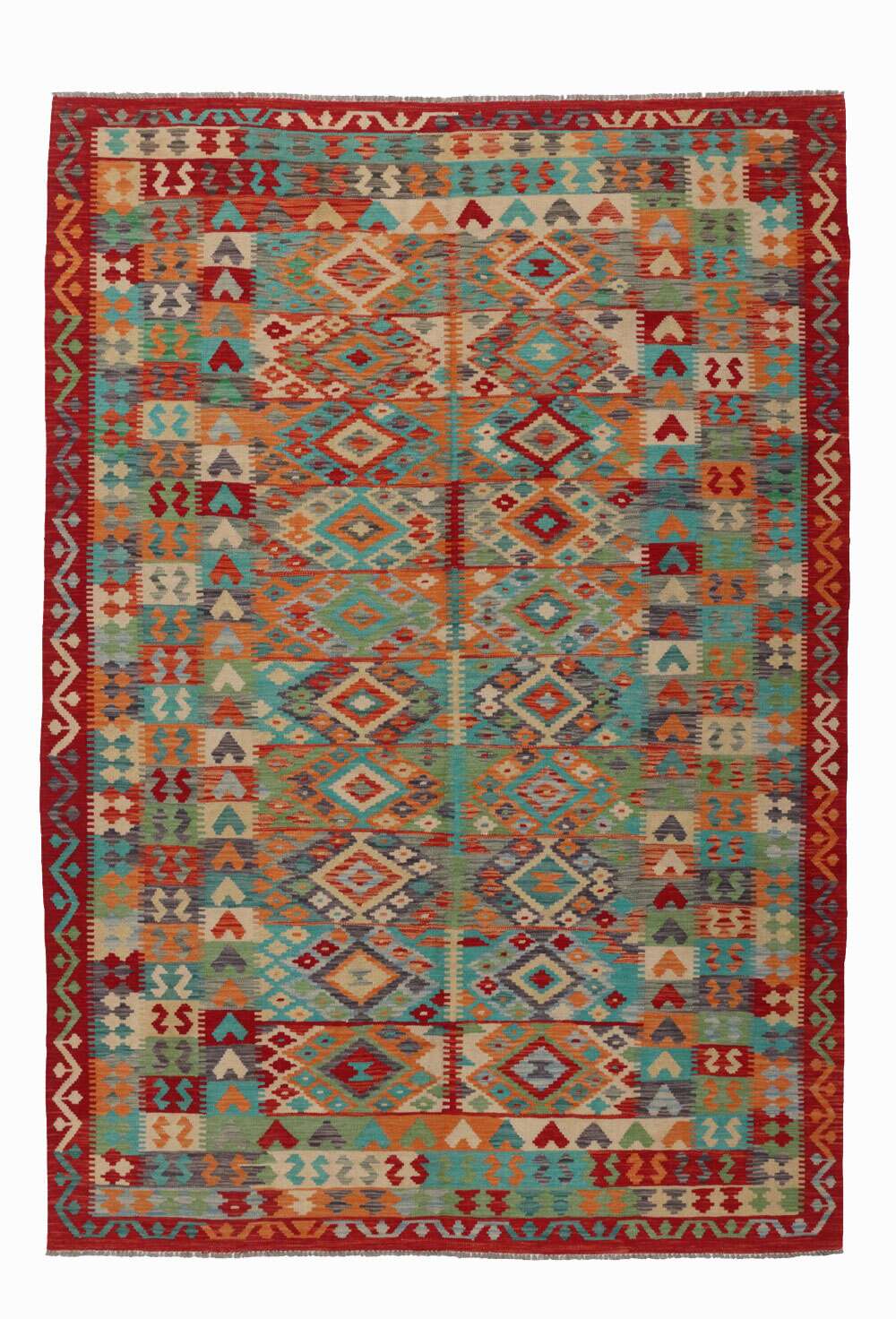 Afghan Kelim 310834 håndvevd teppe