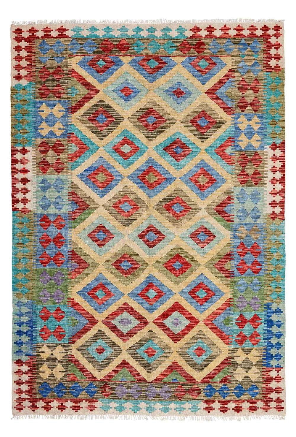 Afghan Kelim 918 håndvevd teppe