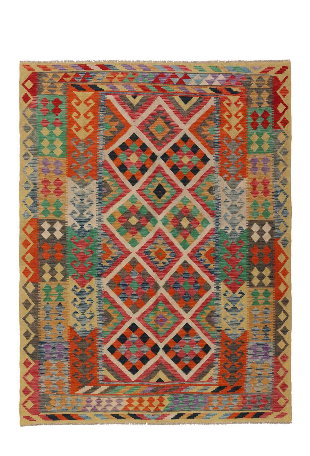 Afghan Kelim 310774 håndvevd teppe