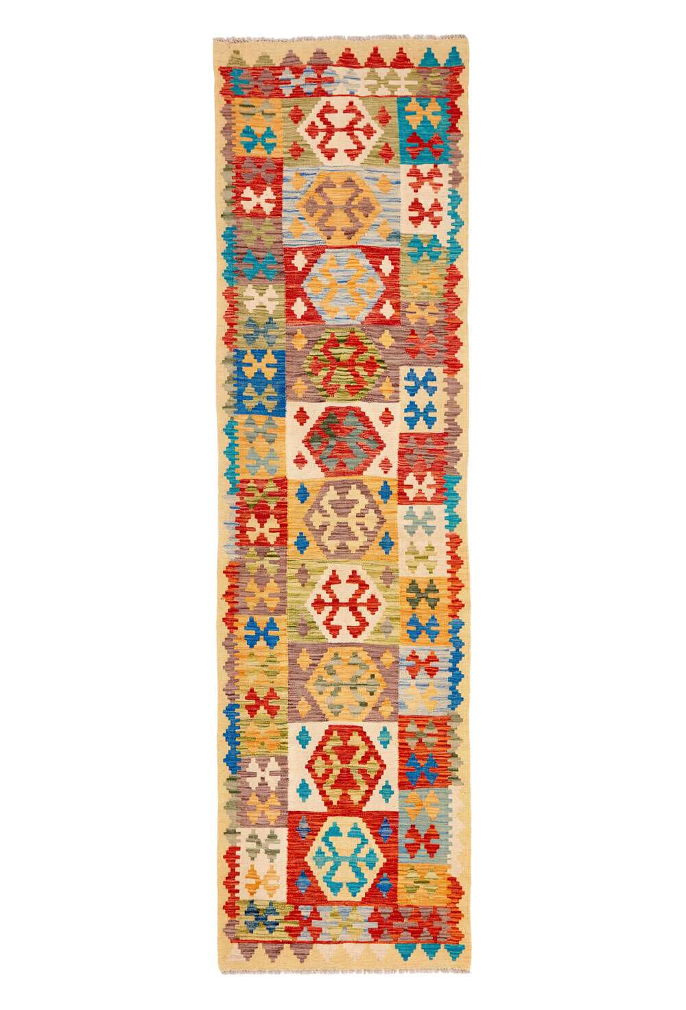 Afghan Kelim 323155 håndvevd teppe