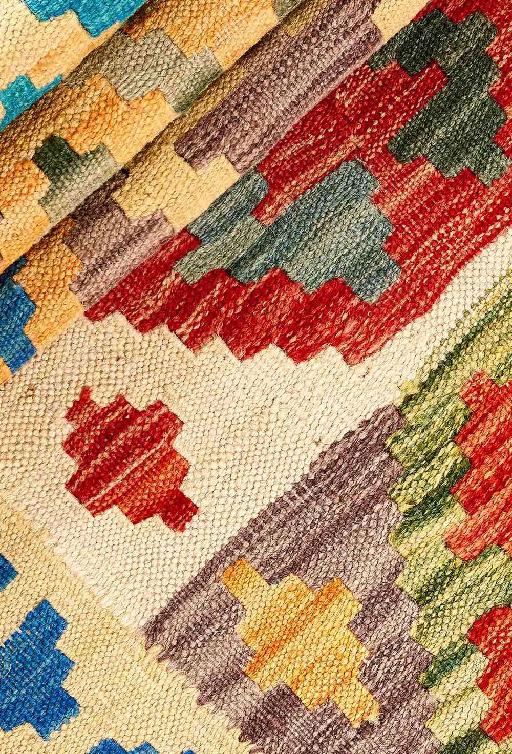 Afghan Kelim 323155 håndvevd teppe