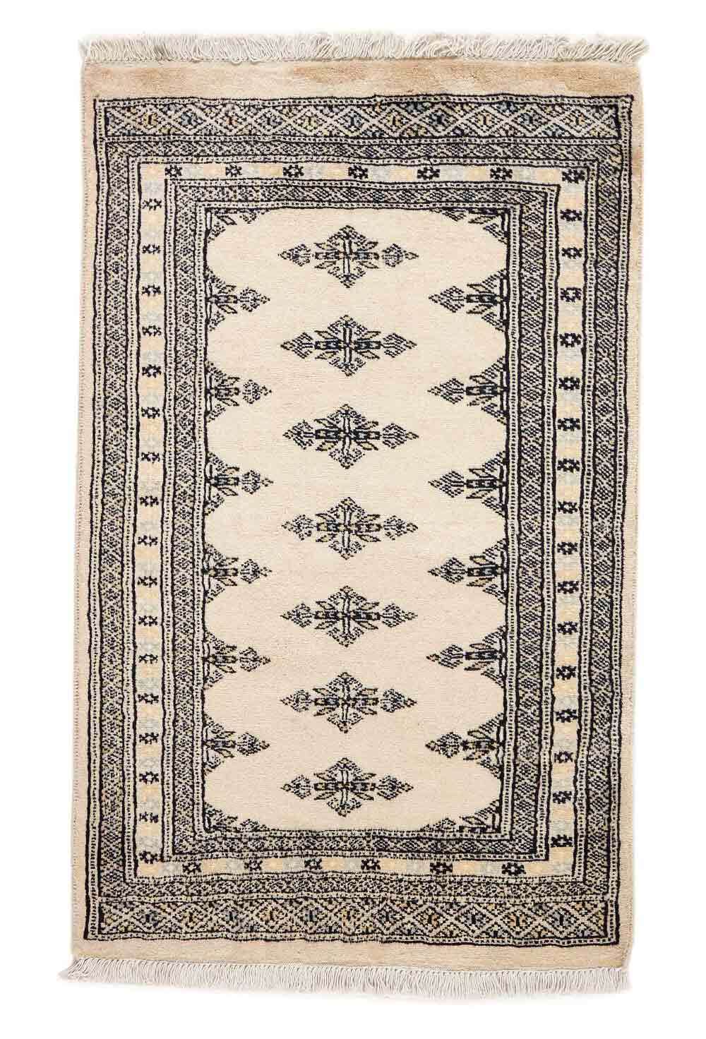 Tekke Beige 256 2PLY håndknyttet teppe