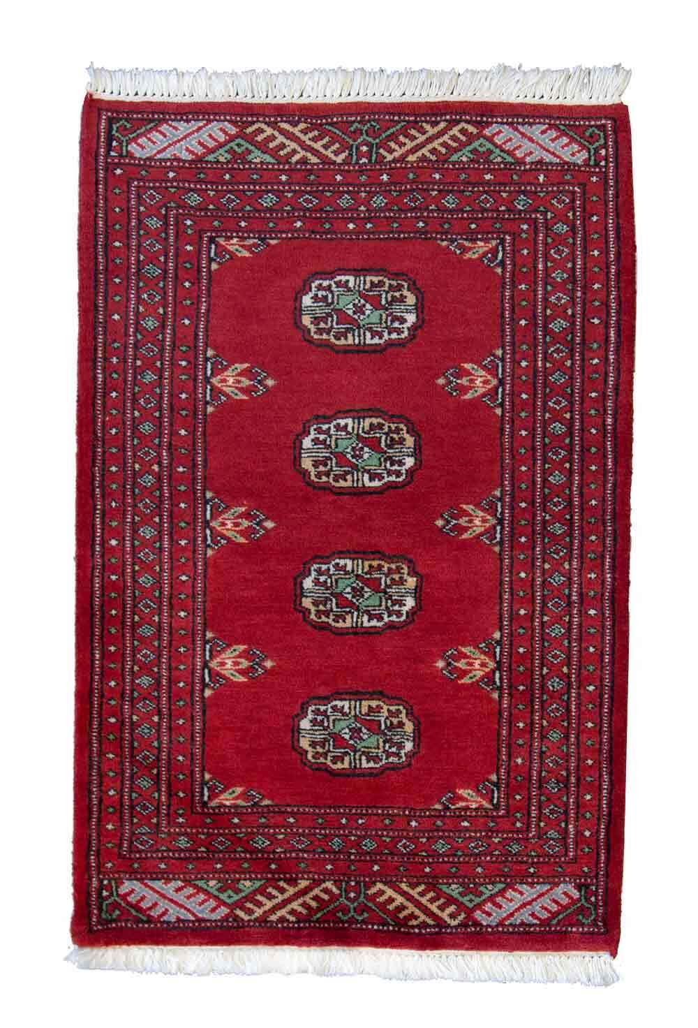 Bokhara Red 1109 2PLY håndknyttet teppe