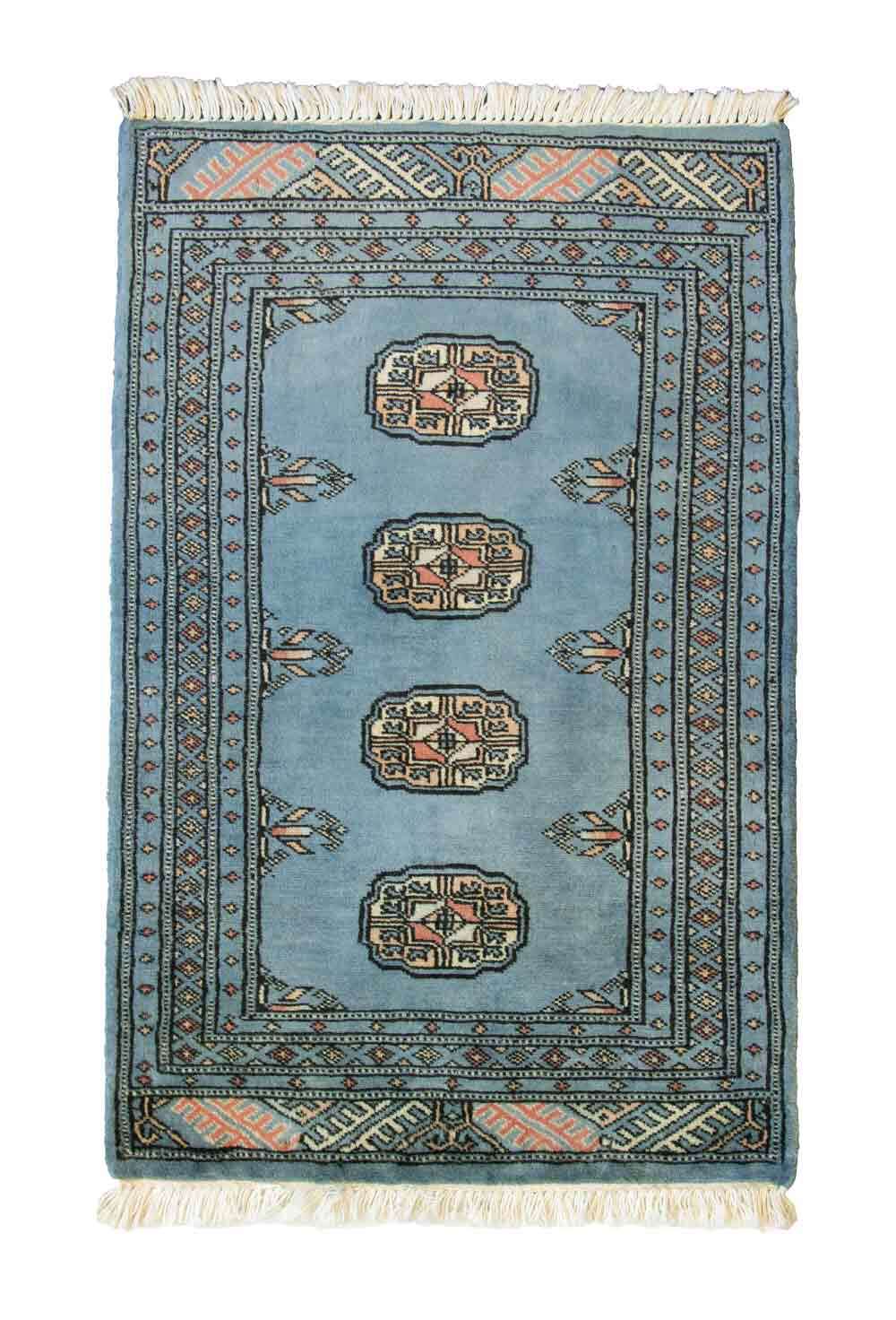 Bokhara Grey 94 2PLY håndknyttet teppe