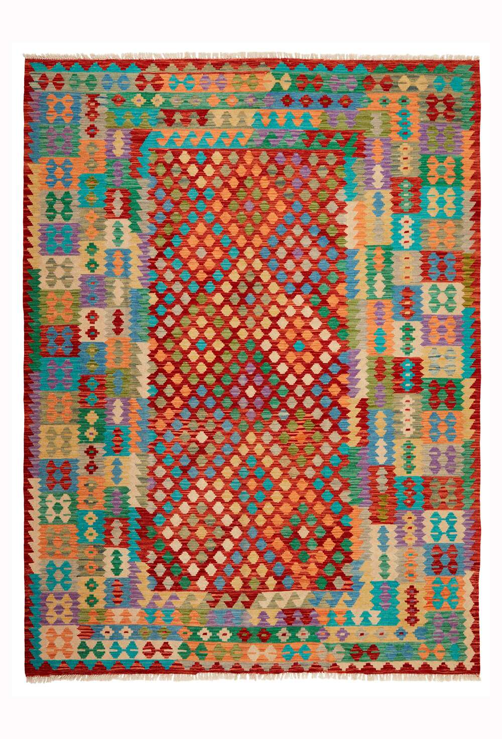 Afghan kelim 108318 håndvevd teppe