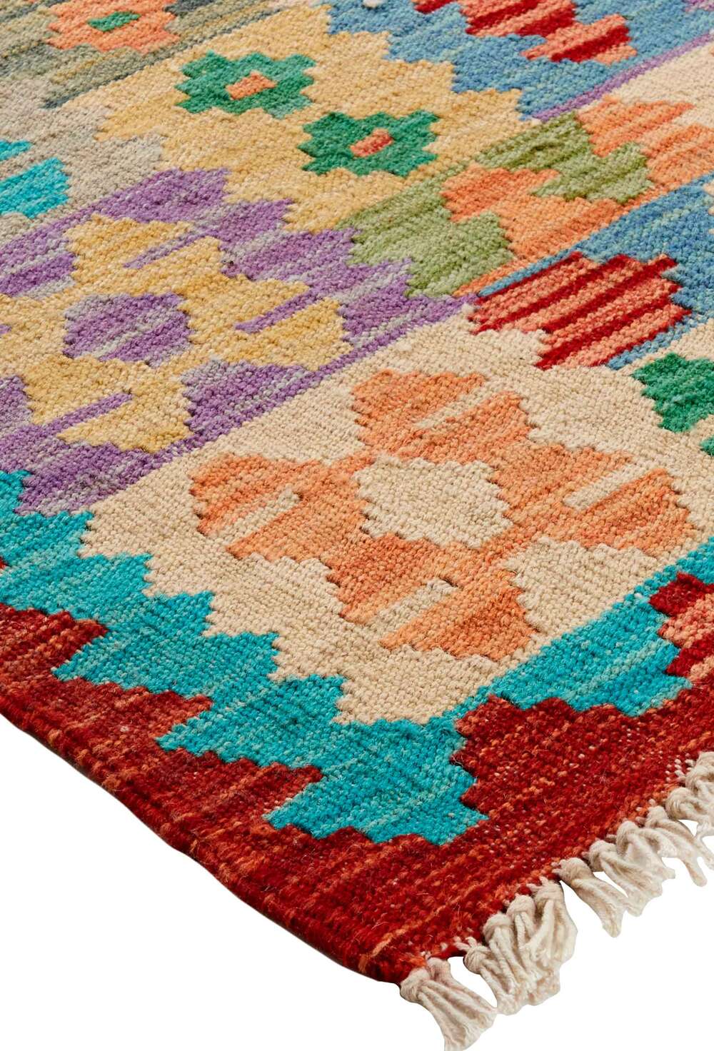 Afghan kelim 108318 håndvevd teppe