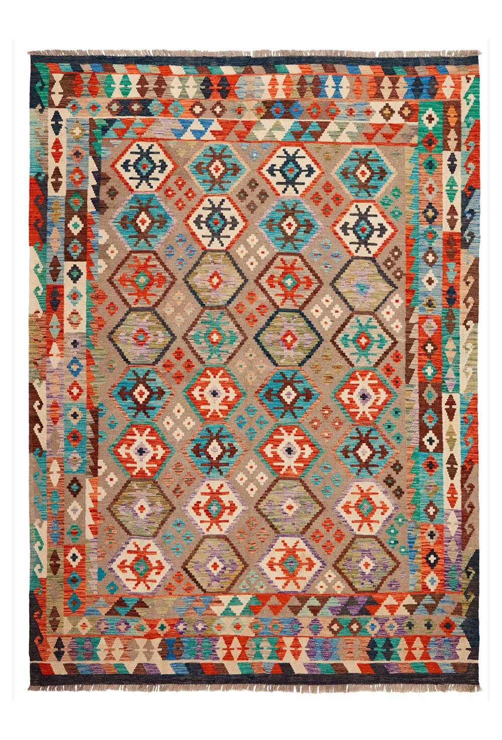 Afghan kelim 108389 håndvevd teppe