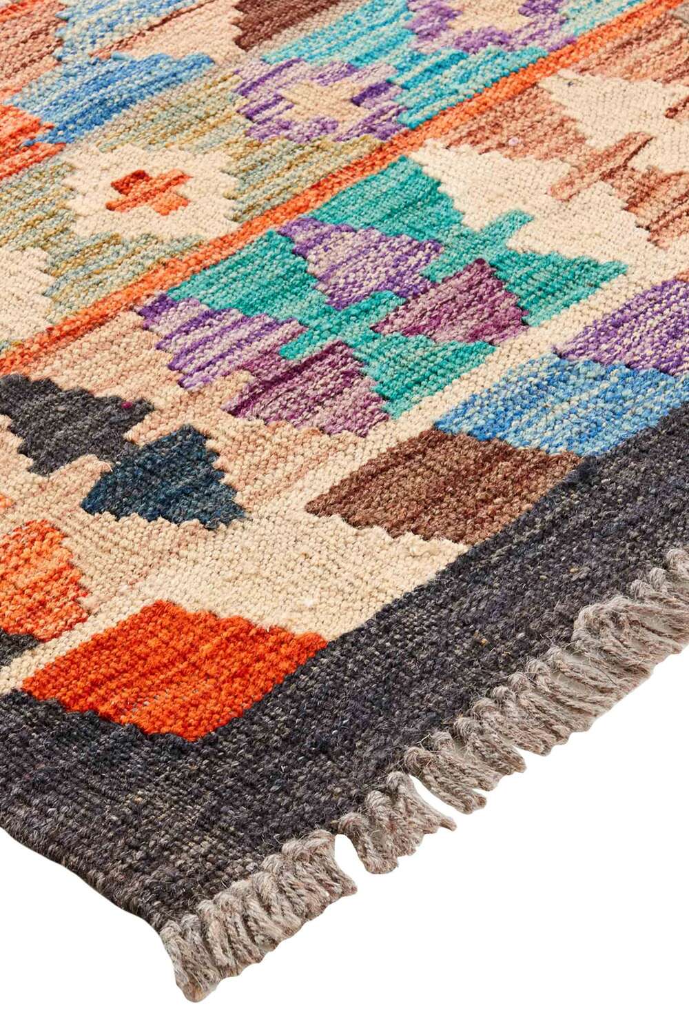 Afghan kelim 108389 håndvevd teppe