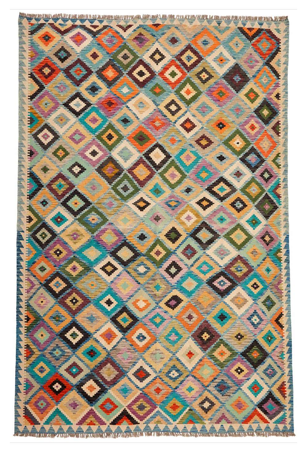 Afghan kelim 108392 håndvevd teppe