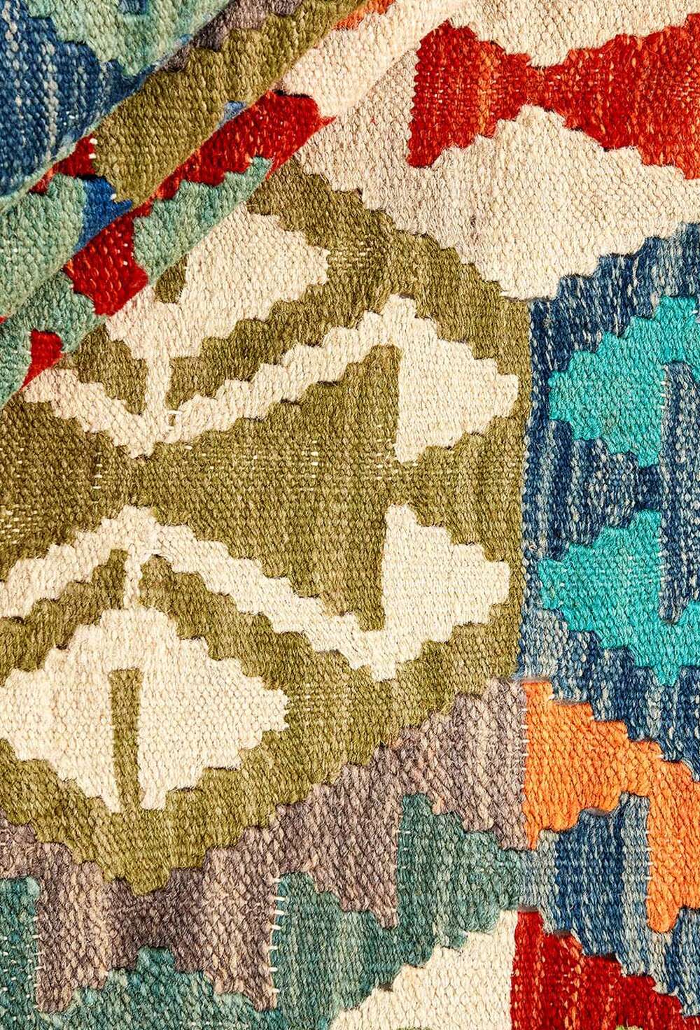 Afghan kelim 115358 håndvevd teppe