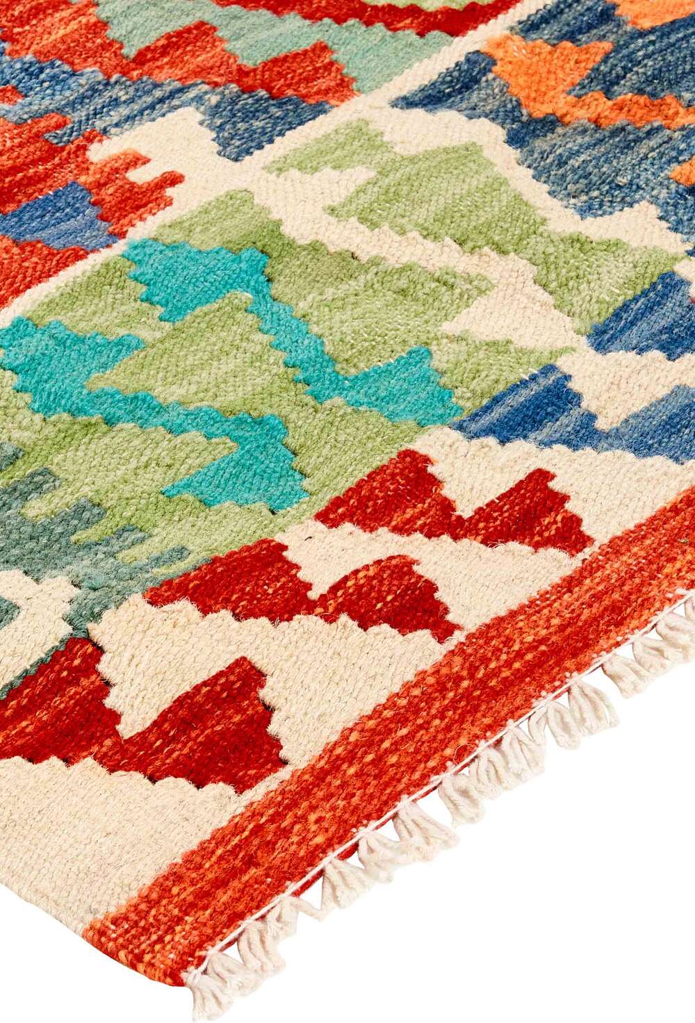 Afghan kelim 115358 håndvevd teppe