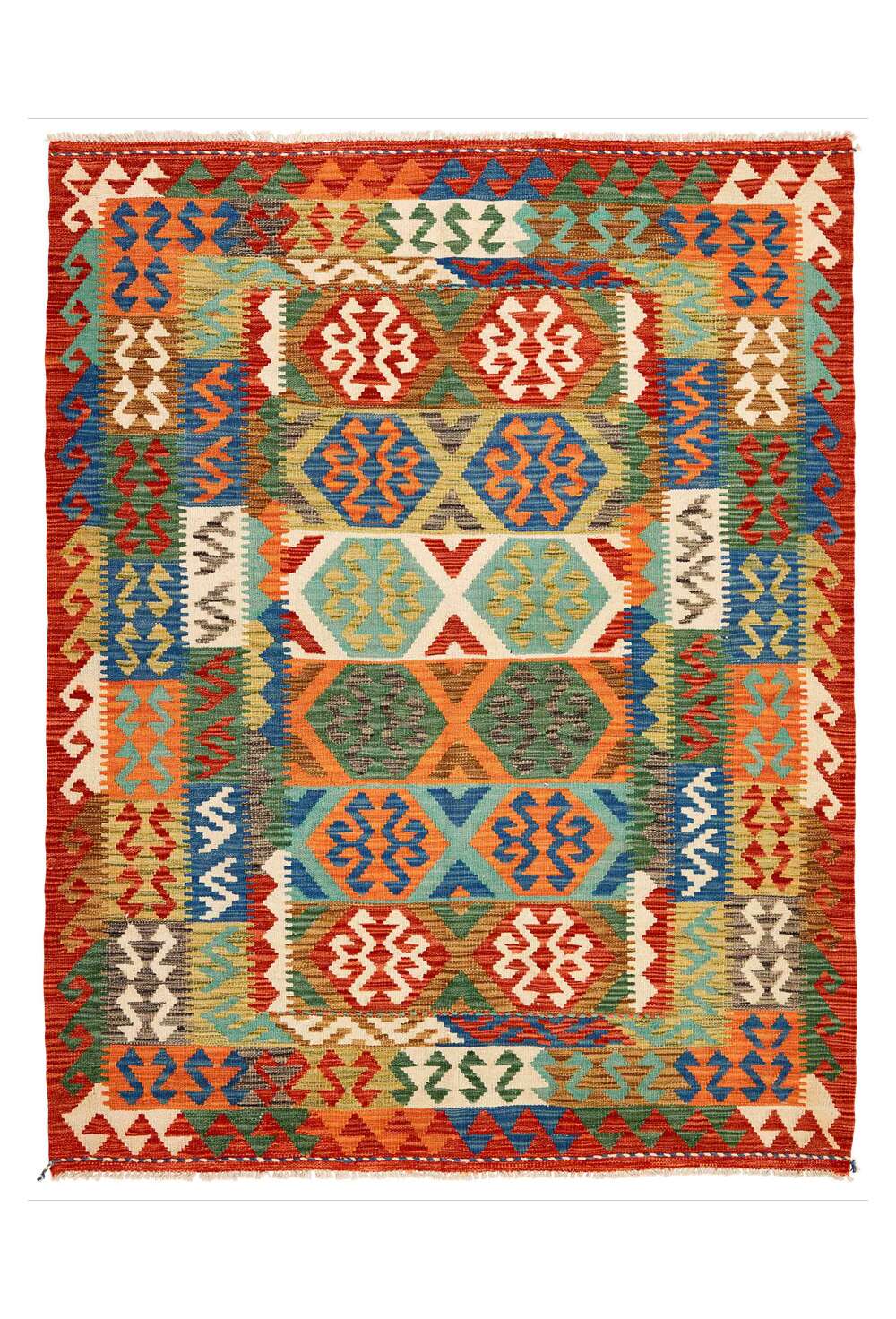 Afghan kelim 115356 håndvevd teppe