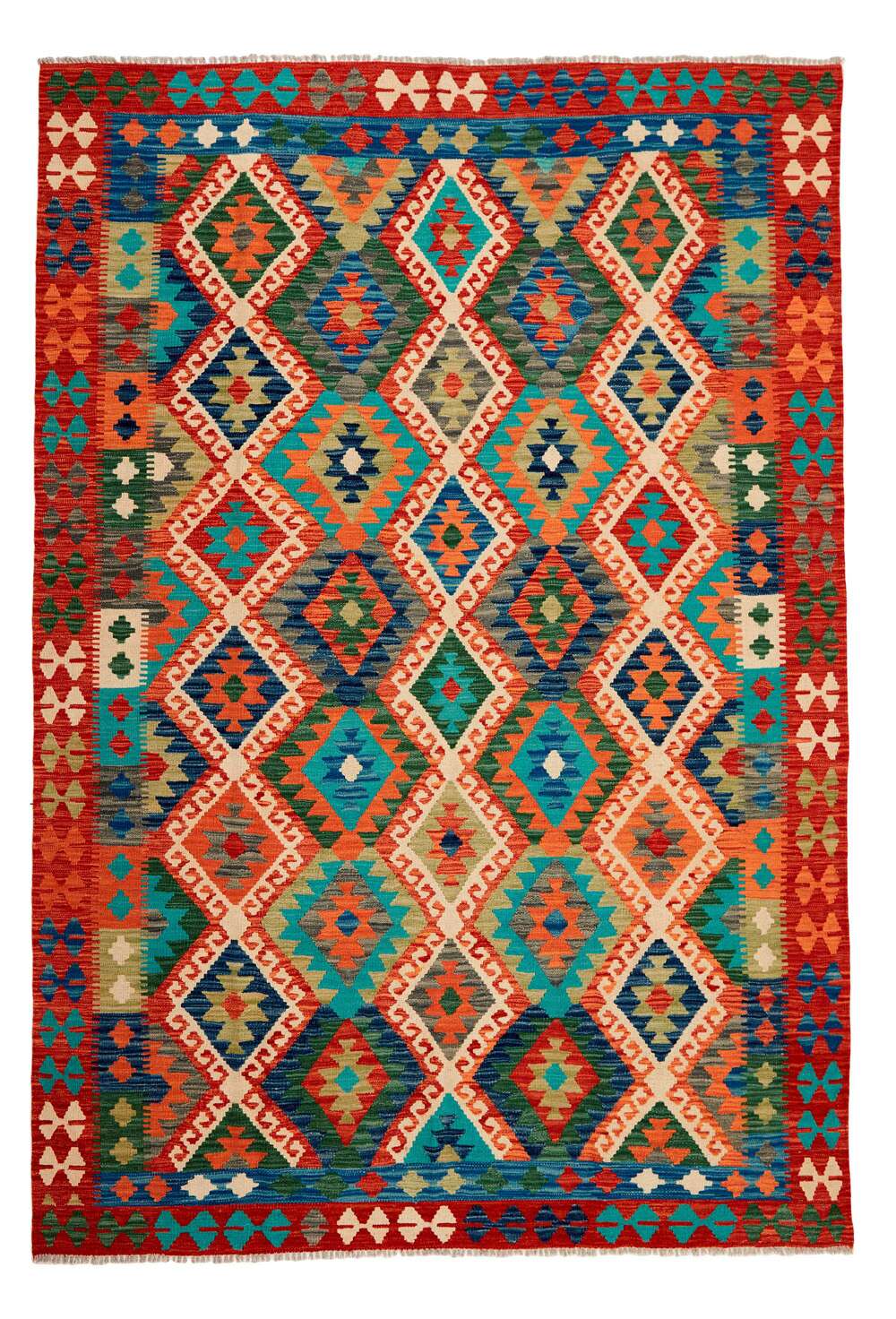 Afghan kelim 115895 håndvevd teppe