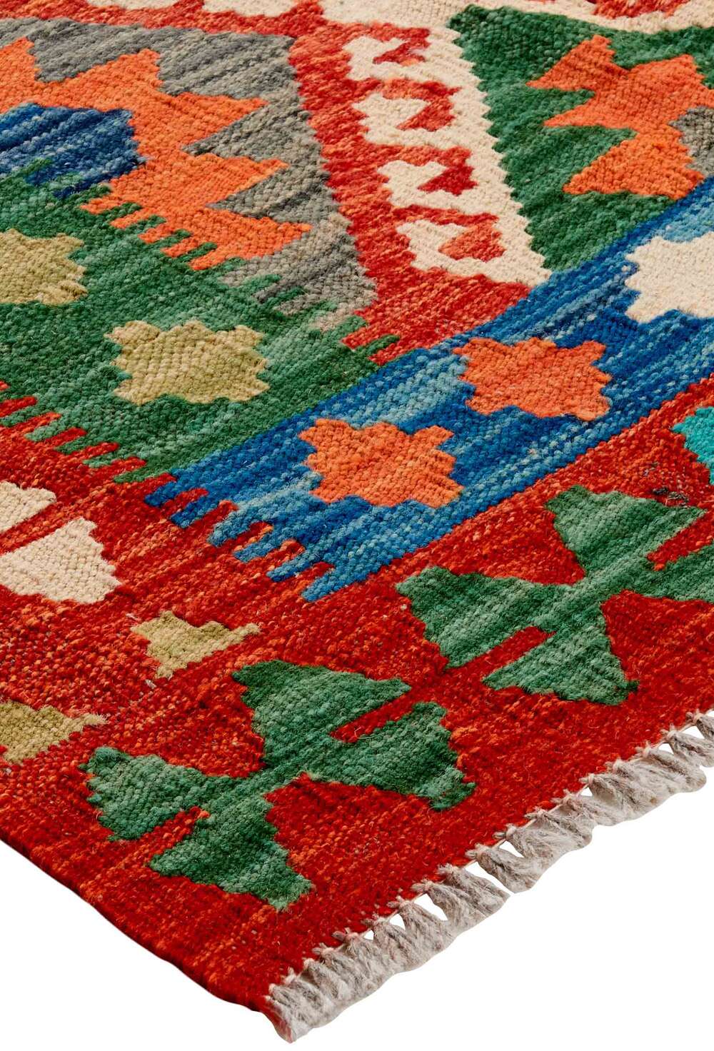 Afghan kelim 115895 håndvevd teppe