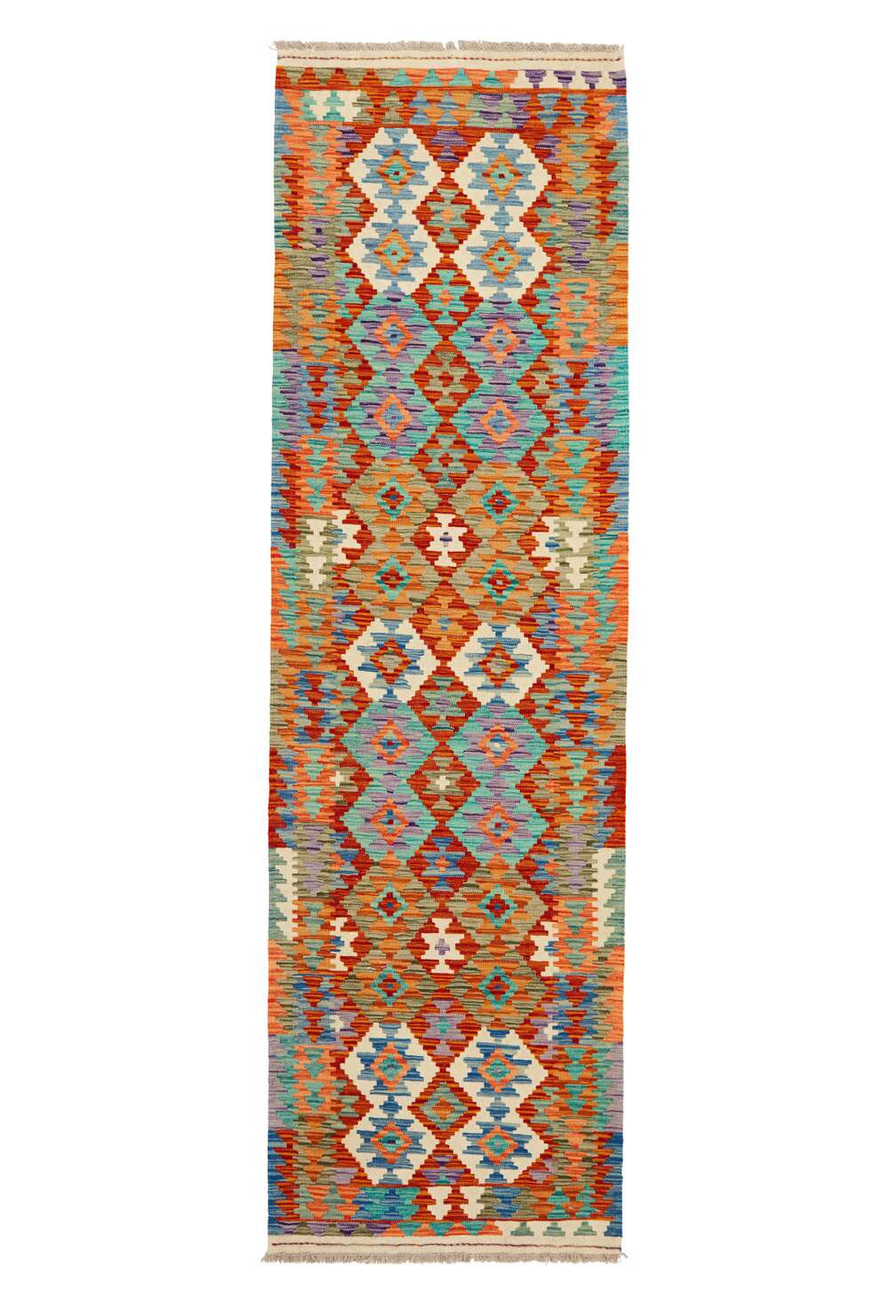 Afghan kelim 324006 håndvevd teppe