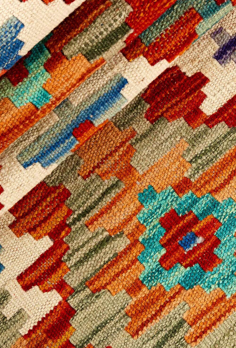 Afghan kelim 324006 håndvevd teppe