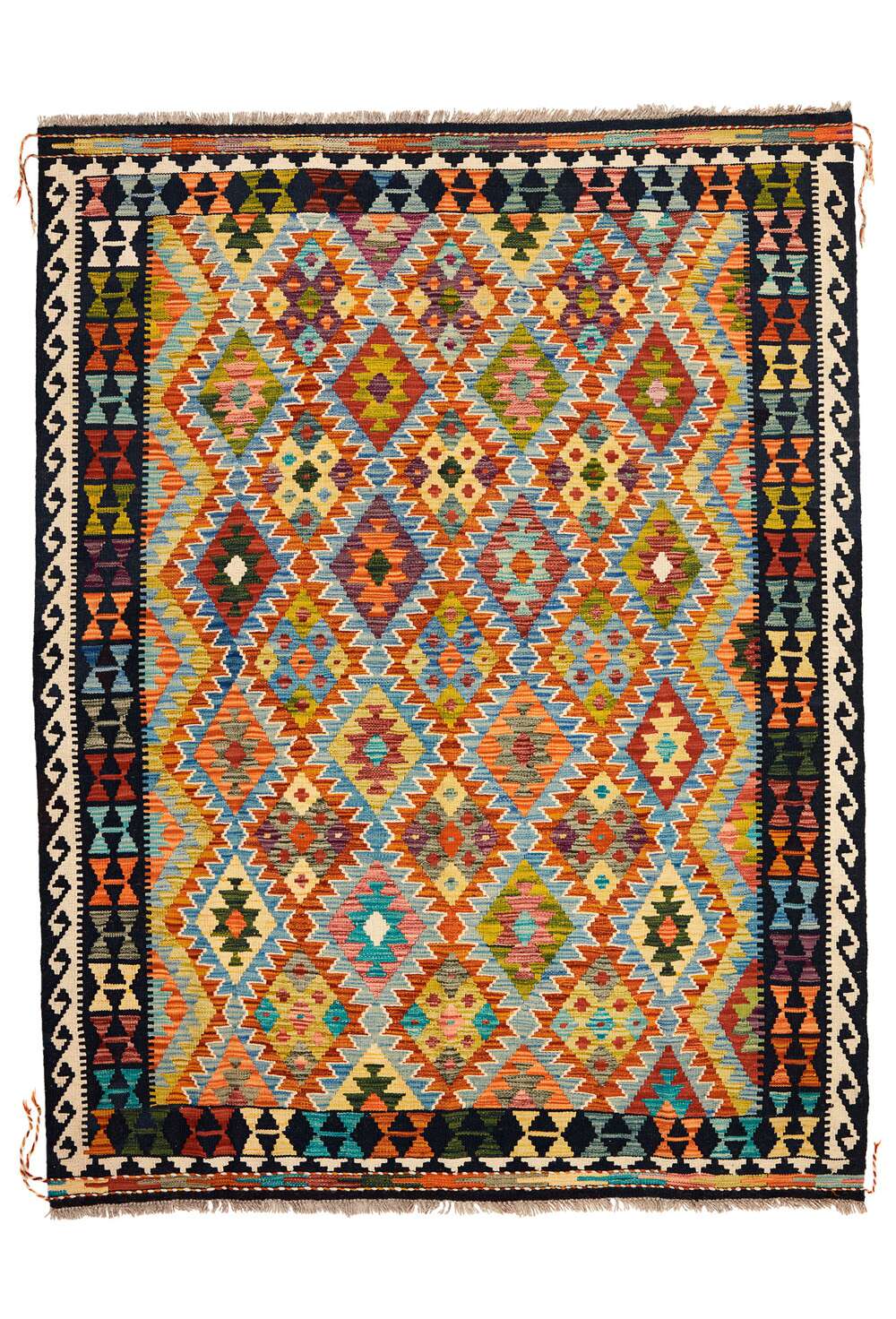 Afghan kelim 328812 håndvevd teppe