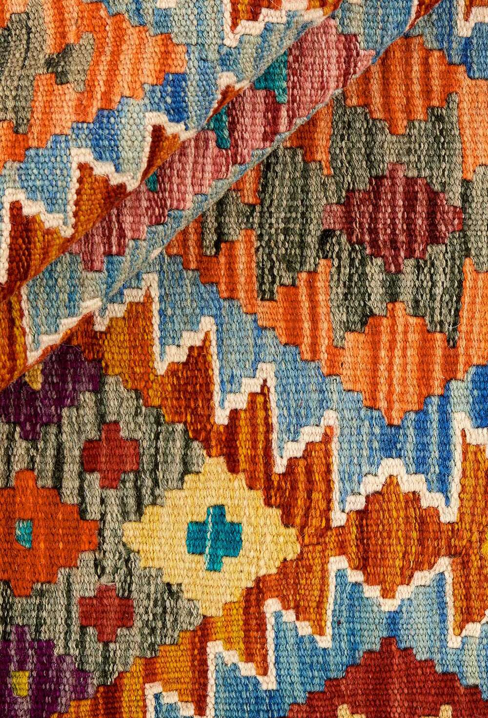 Afghan kelim 328812 håndvevd teppe