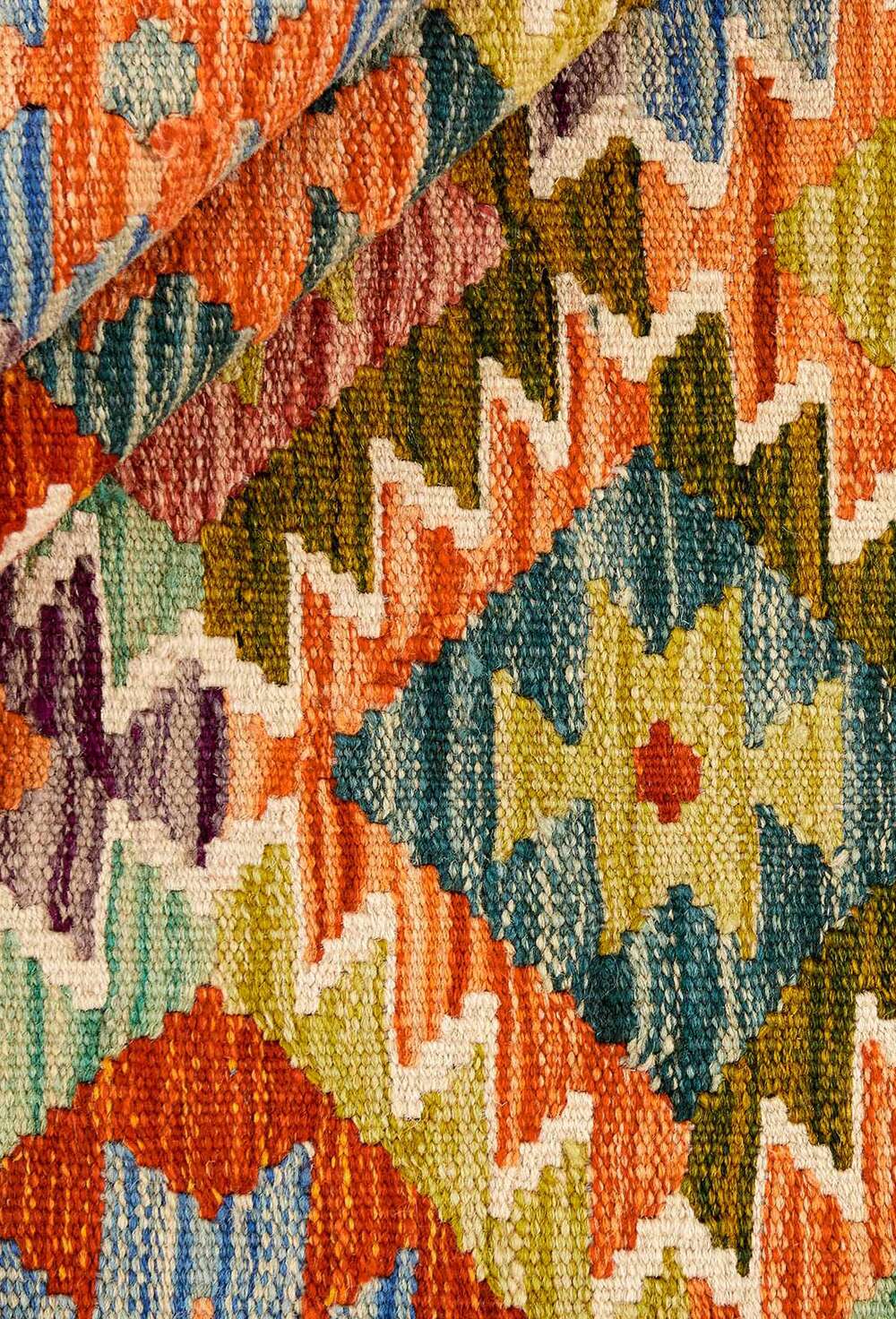 Afghan kelim 329181 håndvevd teppe