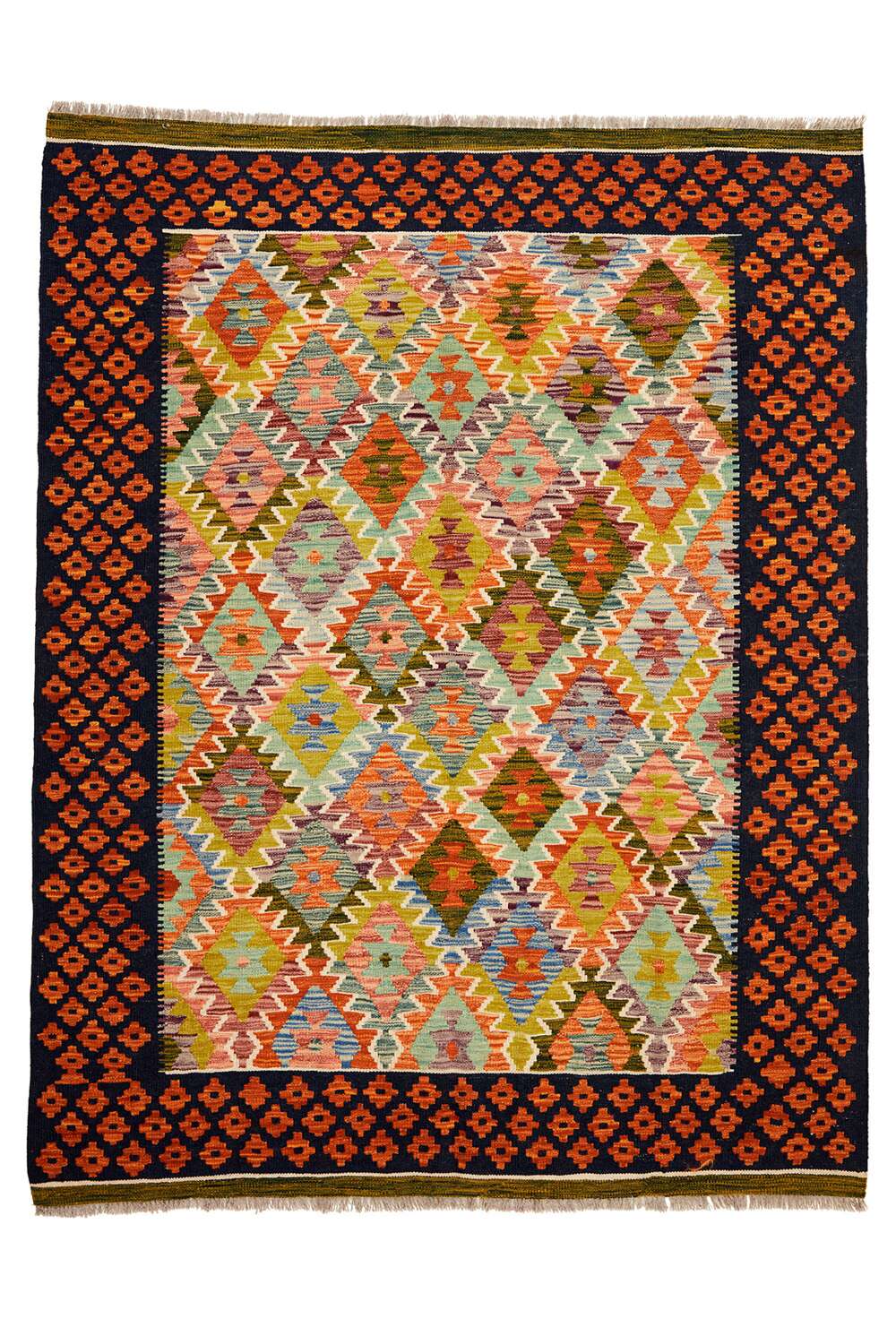 Afghan kelim 329183 håndvevd teppe