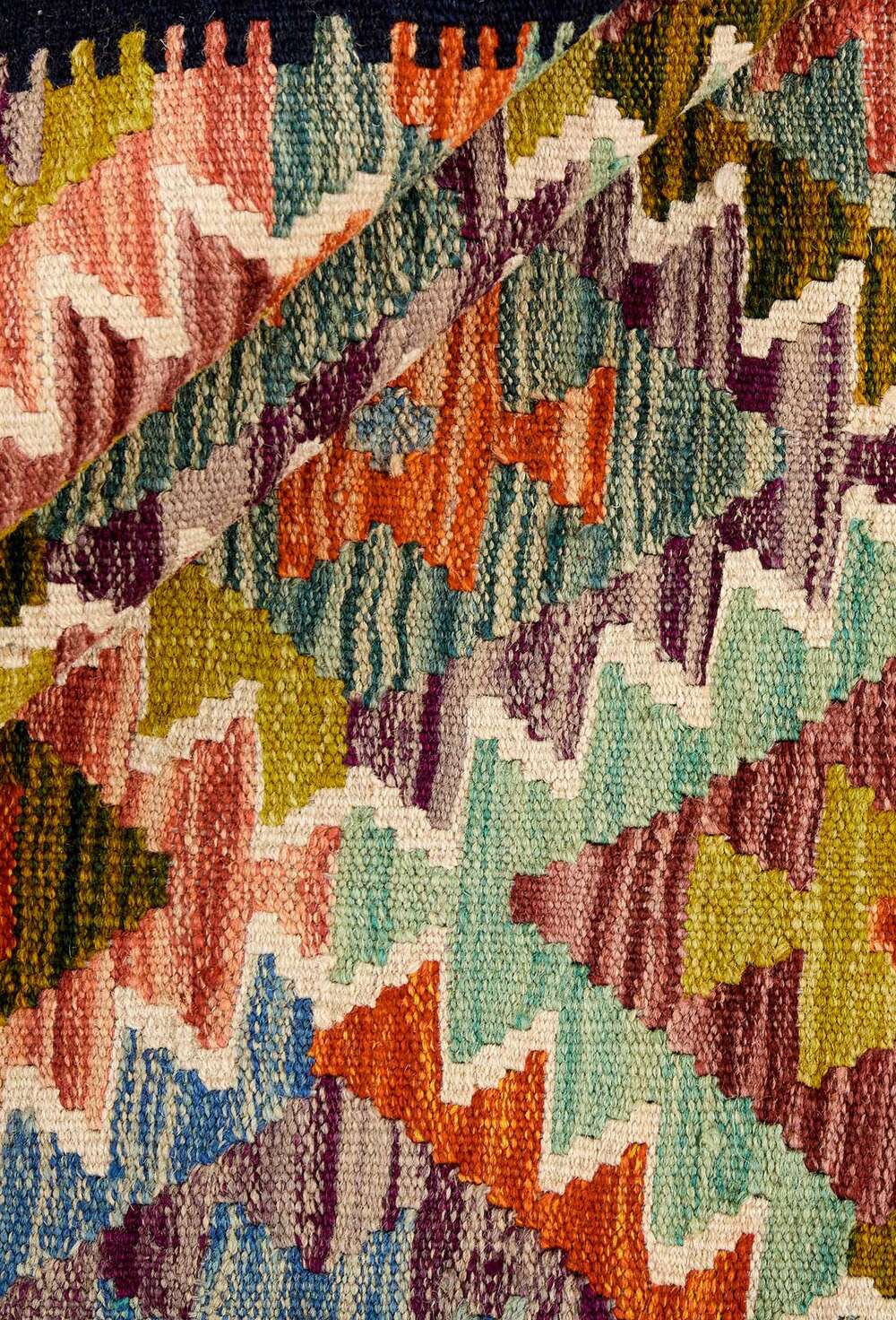 Afghan kelim 329183 håndvevd teppe