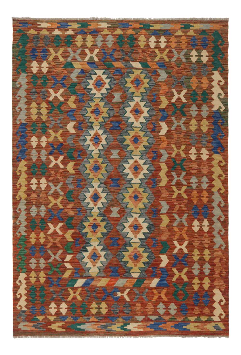 Afghan kelim 371103 håndvevd teppe