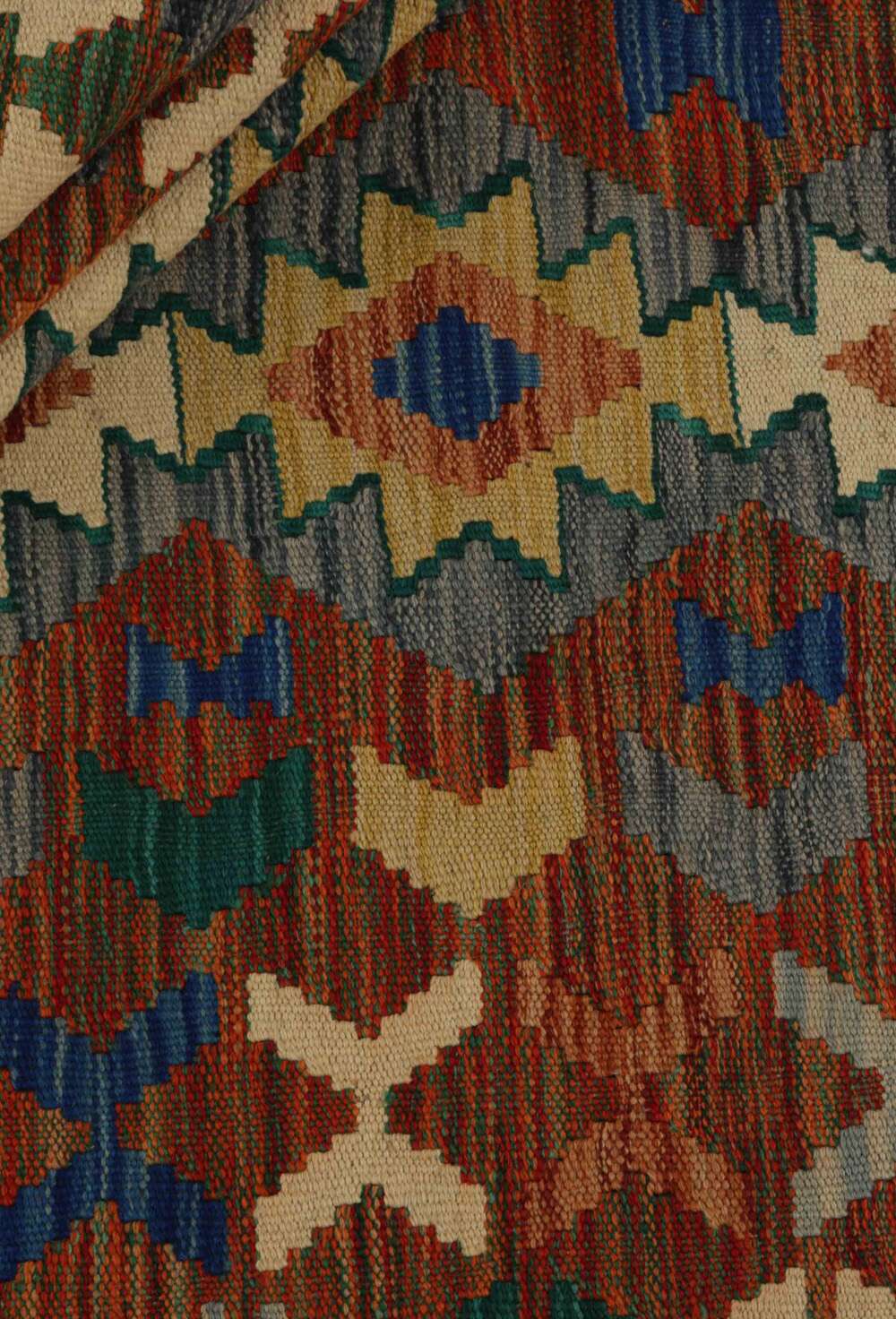 Afghan kelim 371103 håndvevd teppe