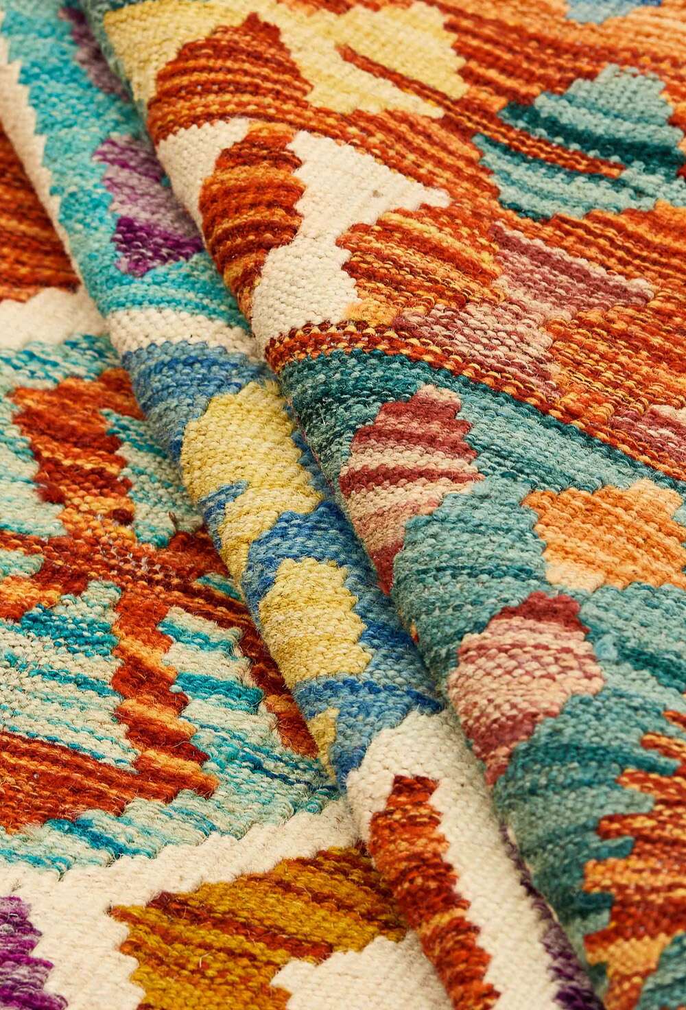 Afghan kelim 402618 håndvevd teppe