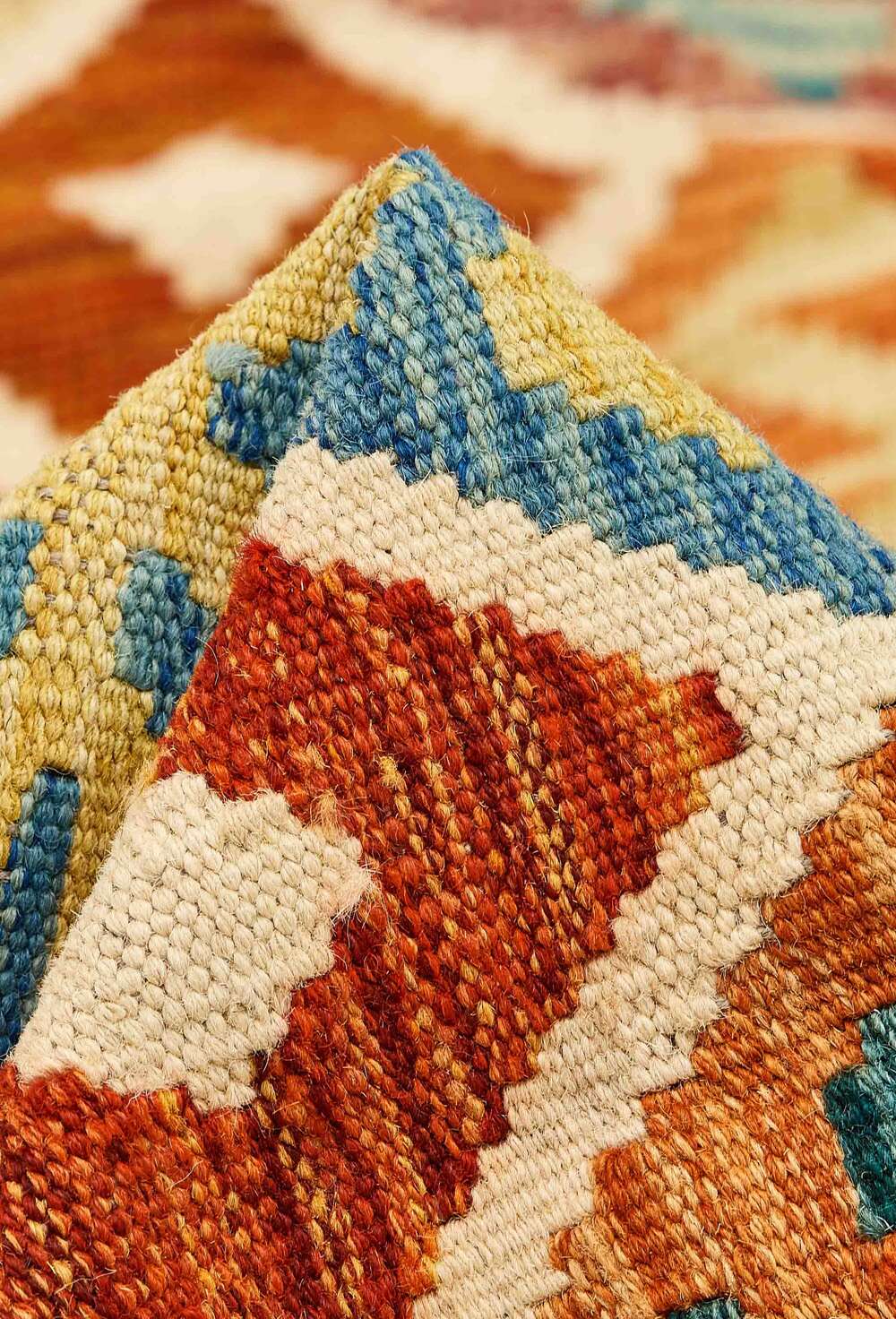 Afghan kelim 402618 håndvevd teppe