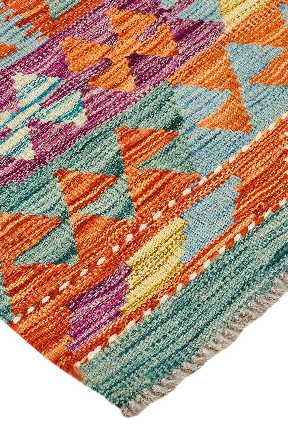 Afghan kelim 402618 håndvevd teppe