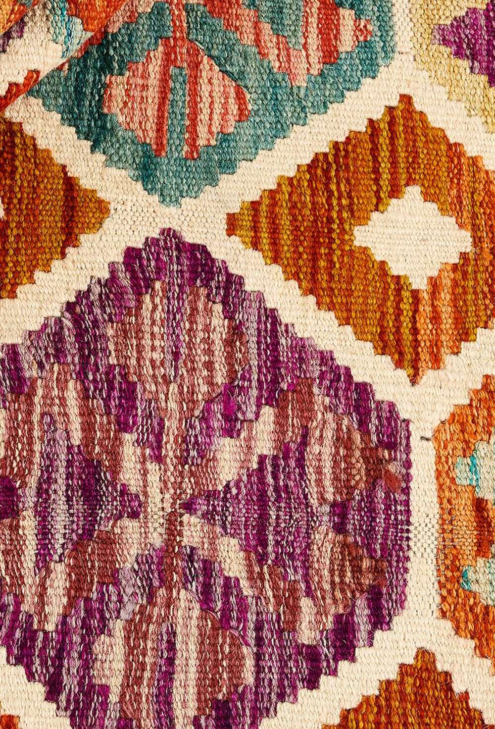 Afghan kelim 402618 håndvevd teppe