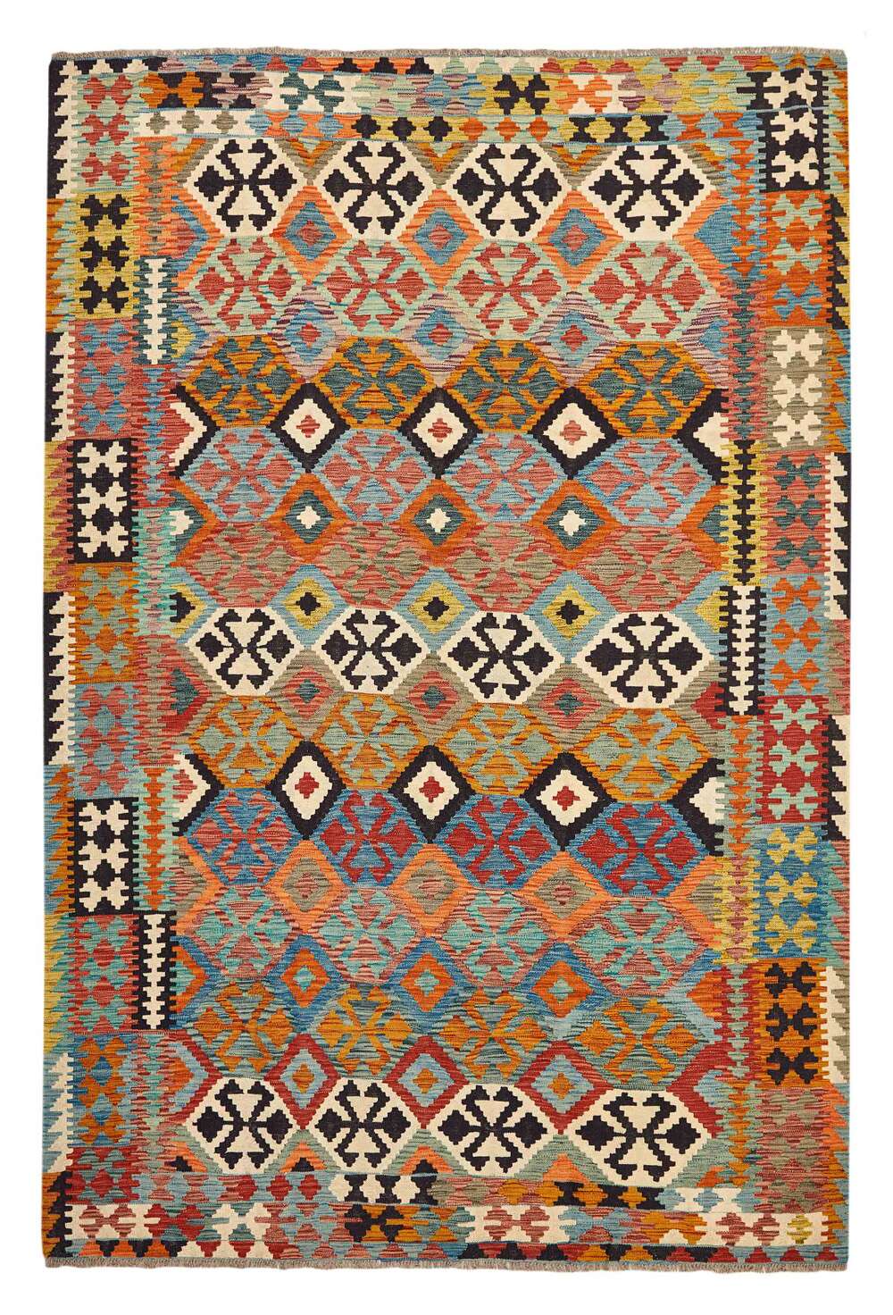 Afghan kelim 402620 håndvevd teppe