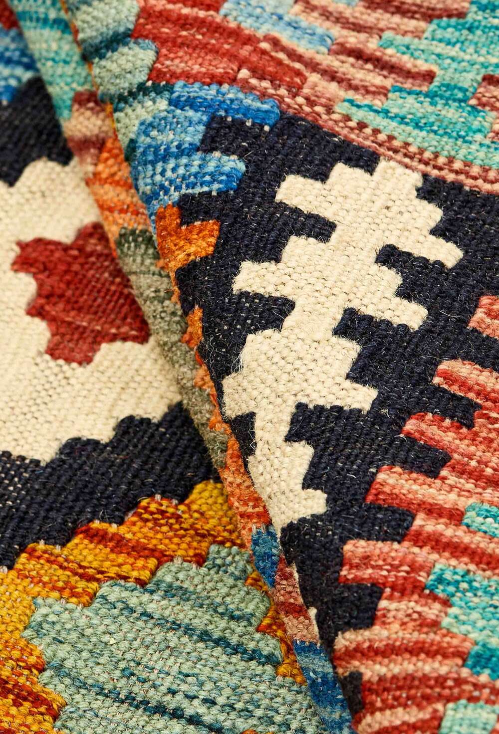 Afghan kelim 402620 håndvevd teppe