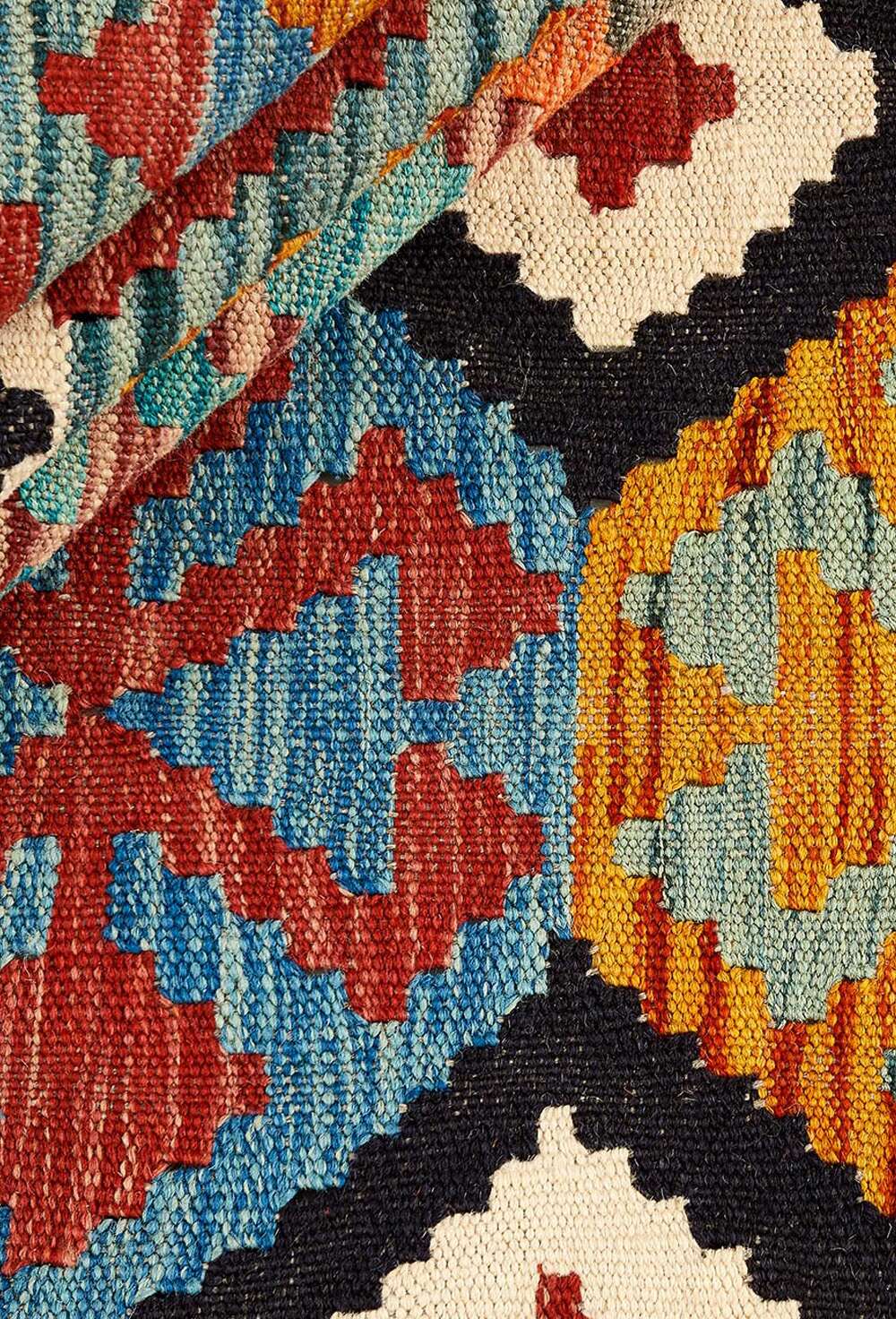 Afghan kelim 402620 håndvevd teppe