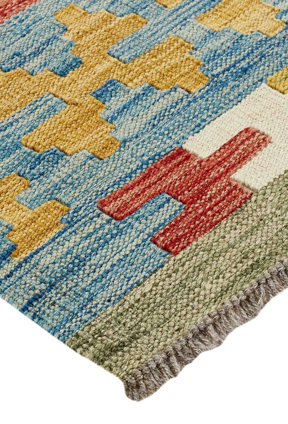 Afghan kelim 402636 håndvevd teppe