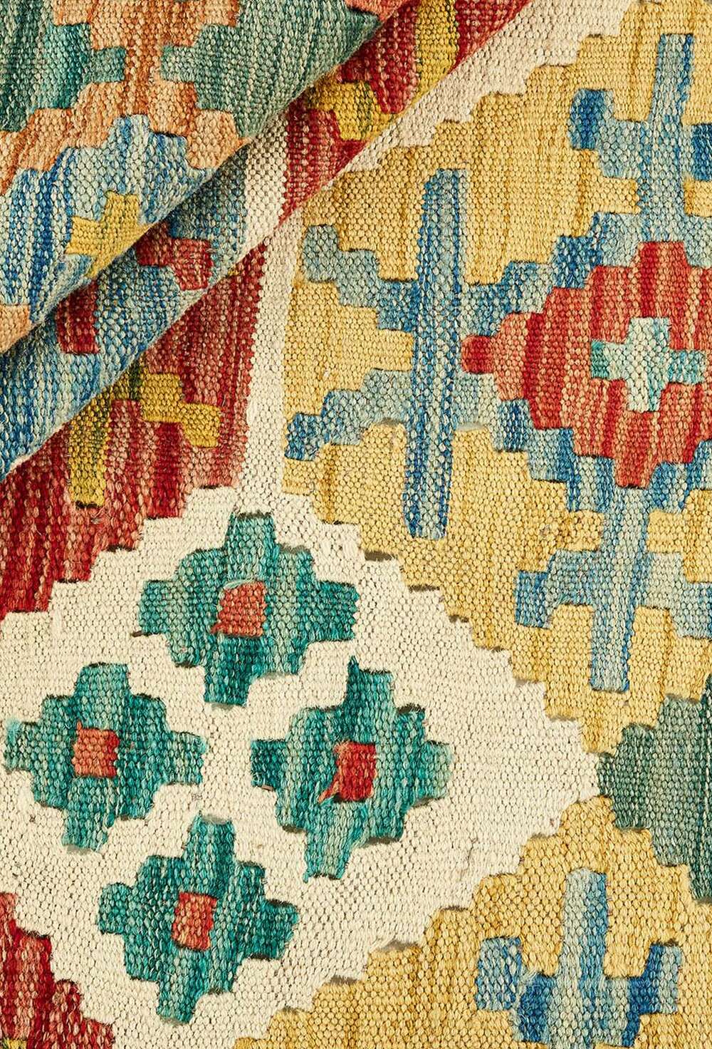 Afghan kelim 402636 håndvevd teppe