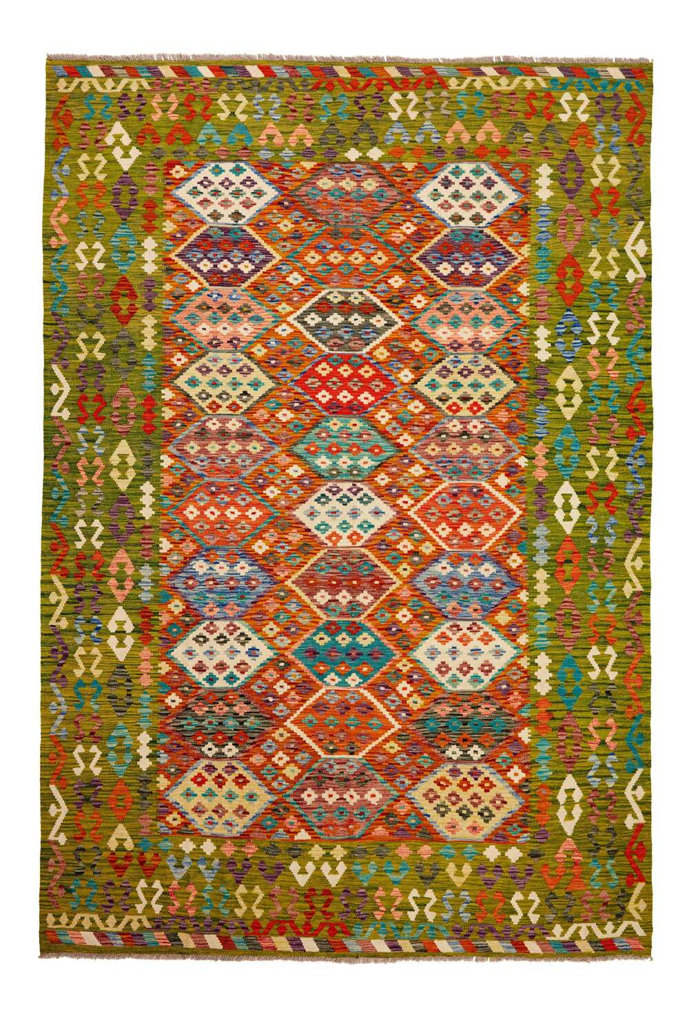 Afghan kelim 315 håndvevd teppe