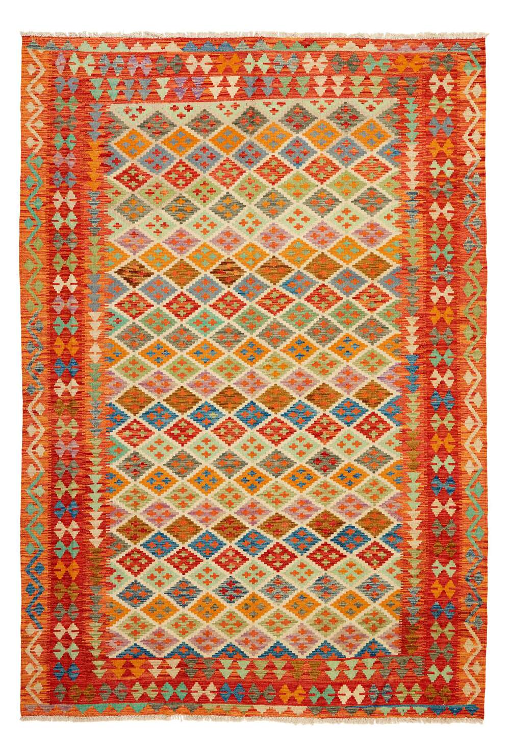 Afghan kelim 4049 håndvevd teppe