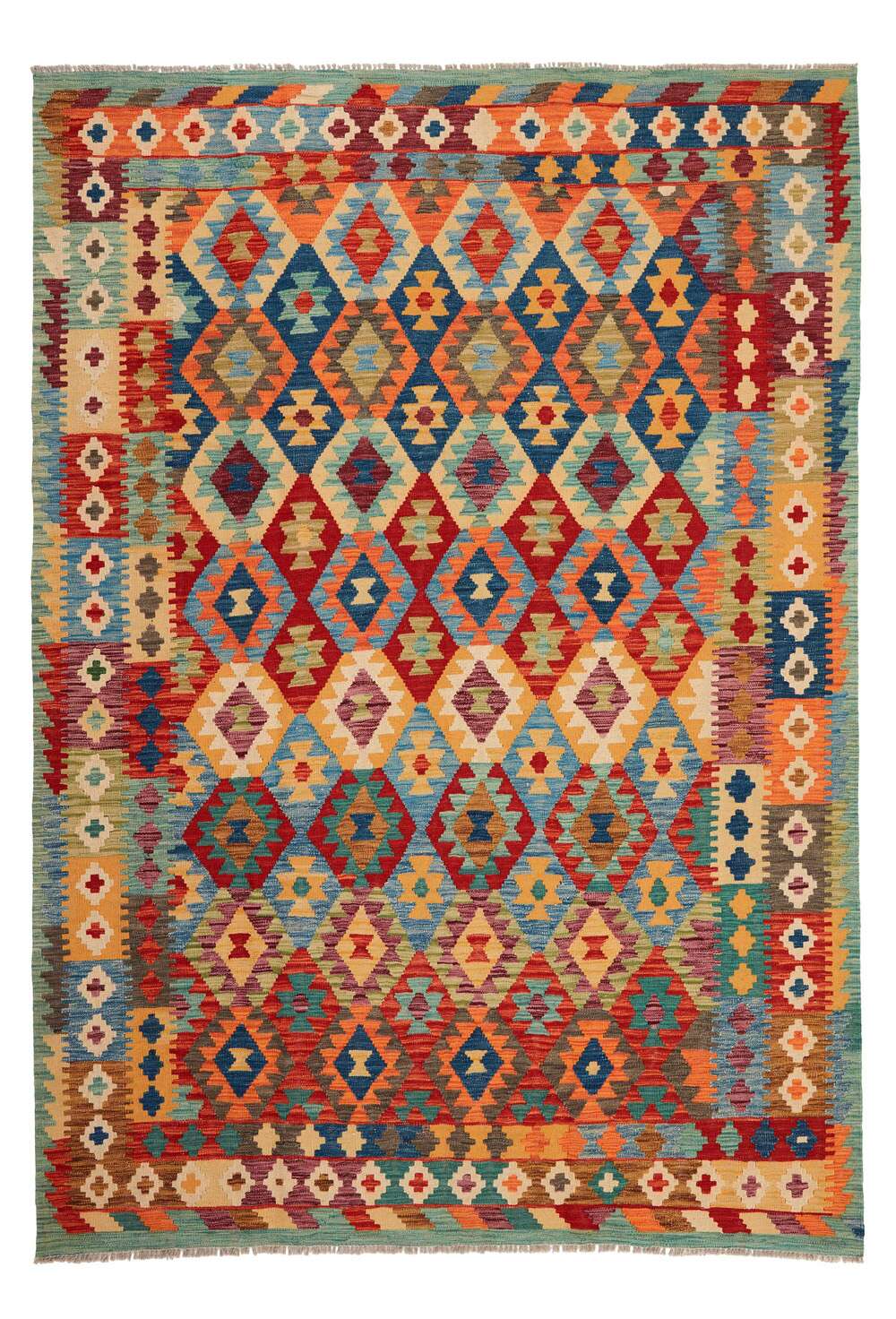 Afghan kelim 115938 håndvevd teppe